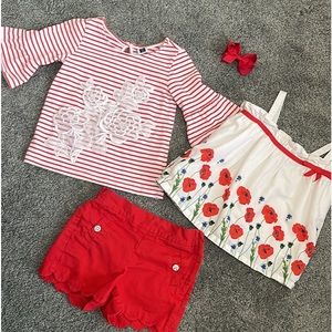 Adorable Janie and Jack red girls outfit